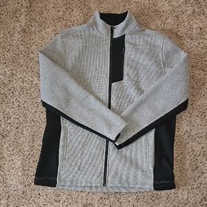 Gray and Black Zip-Up Jacket